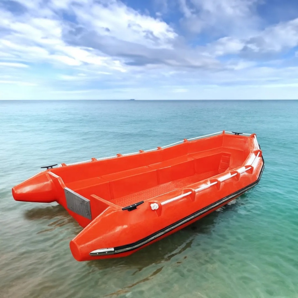 Perahu Polyethylene HDPE / Perahu Rescue / Sekoci Plastik Mancing Kapasitas 2-12 Orang Anti Bocor