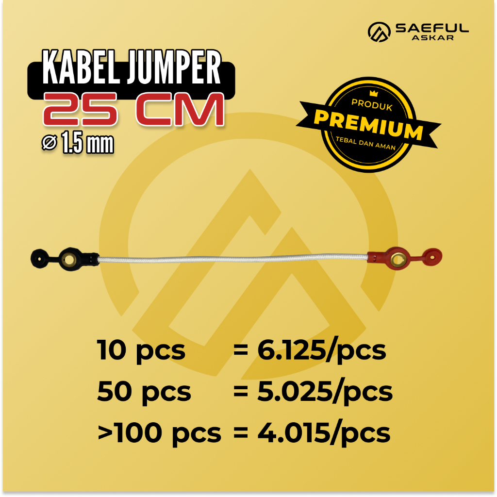 [Grosir] Kabel Jumper Aki Baterai 25 cm Sepeda Listrik Selis Uwinfly Saige Voxa Goda Pacific Agathos