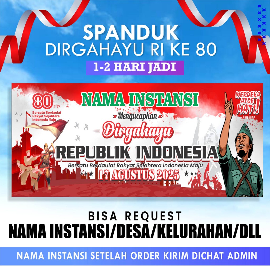 

Banner Dirgahayu kemerdekaan / Spanduk HUT RI ke - 80