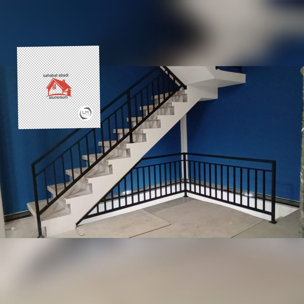 Railing tangga besi