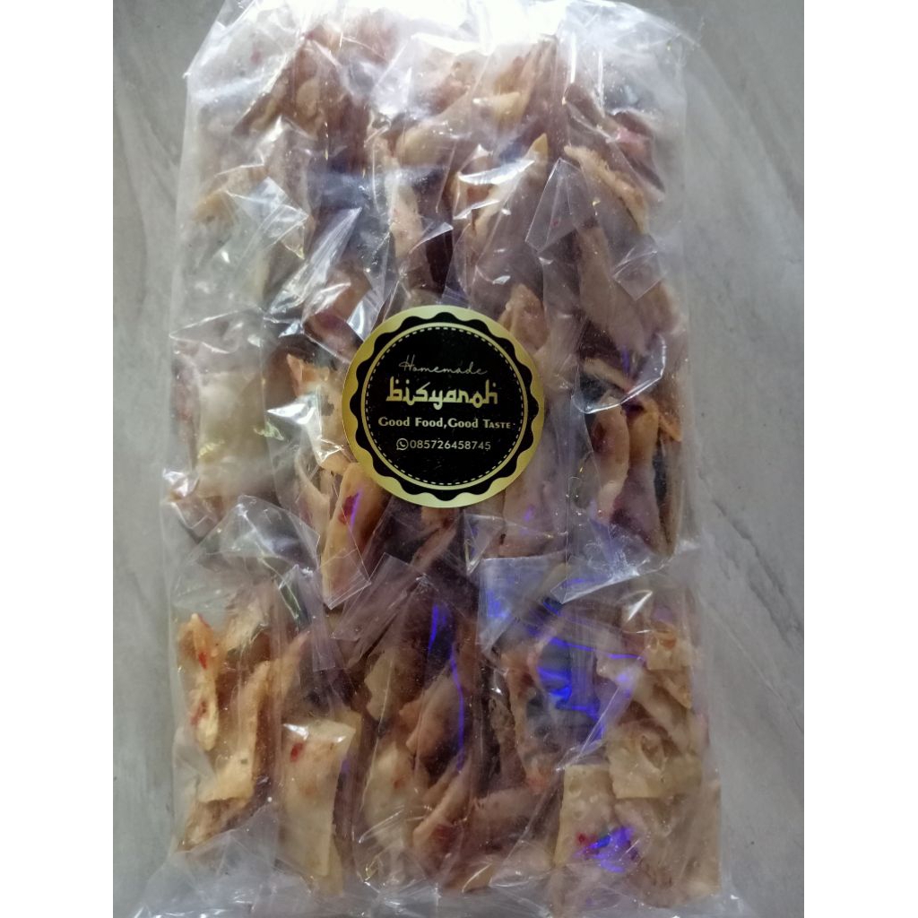 

(PROMO)pangsit pedas manis balado bumbu basah 1 pak isi 15