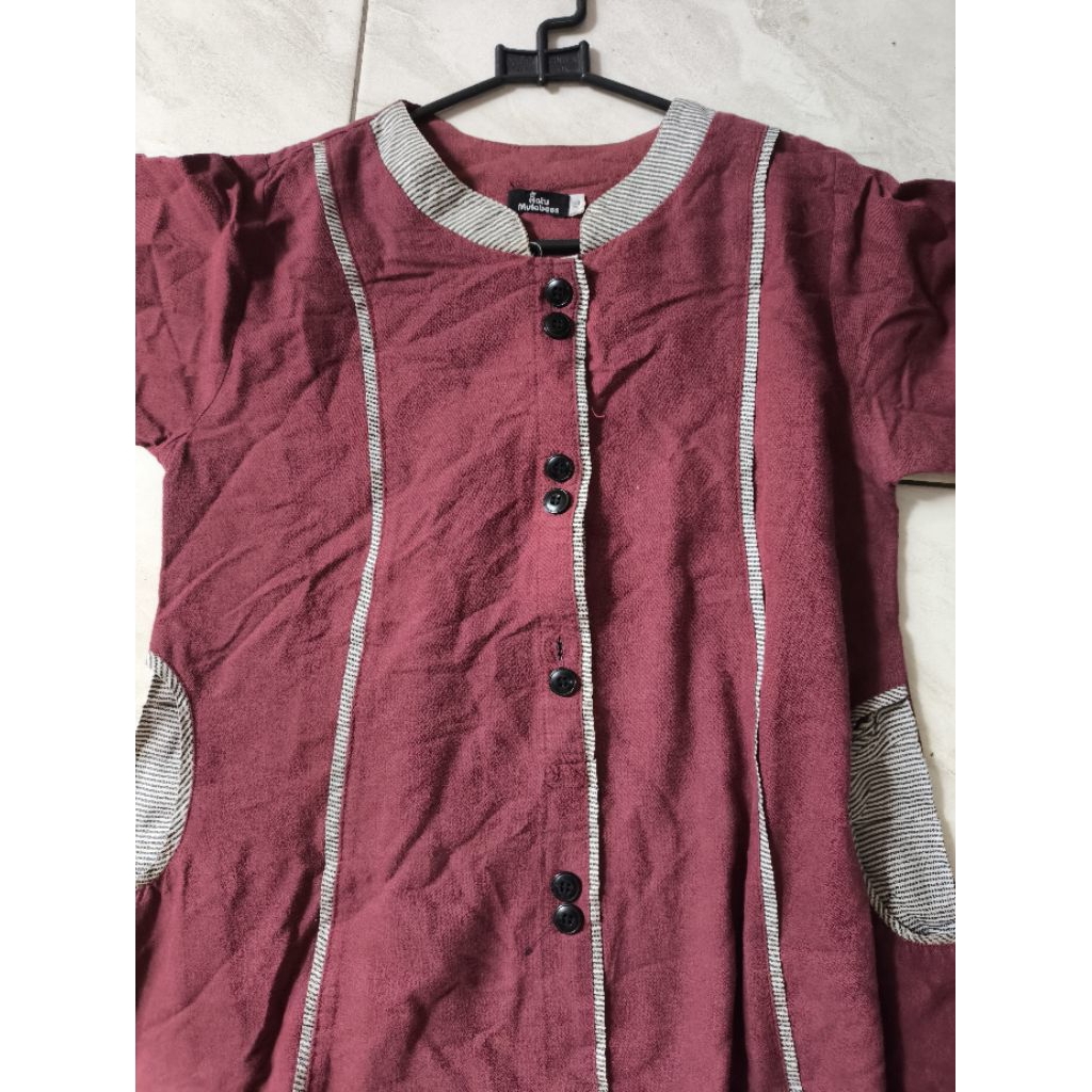 preloved gamis anak warna burgundy brand ratu mulabees kids