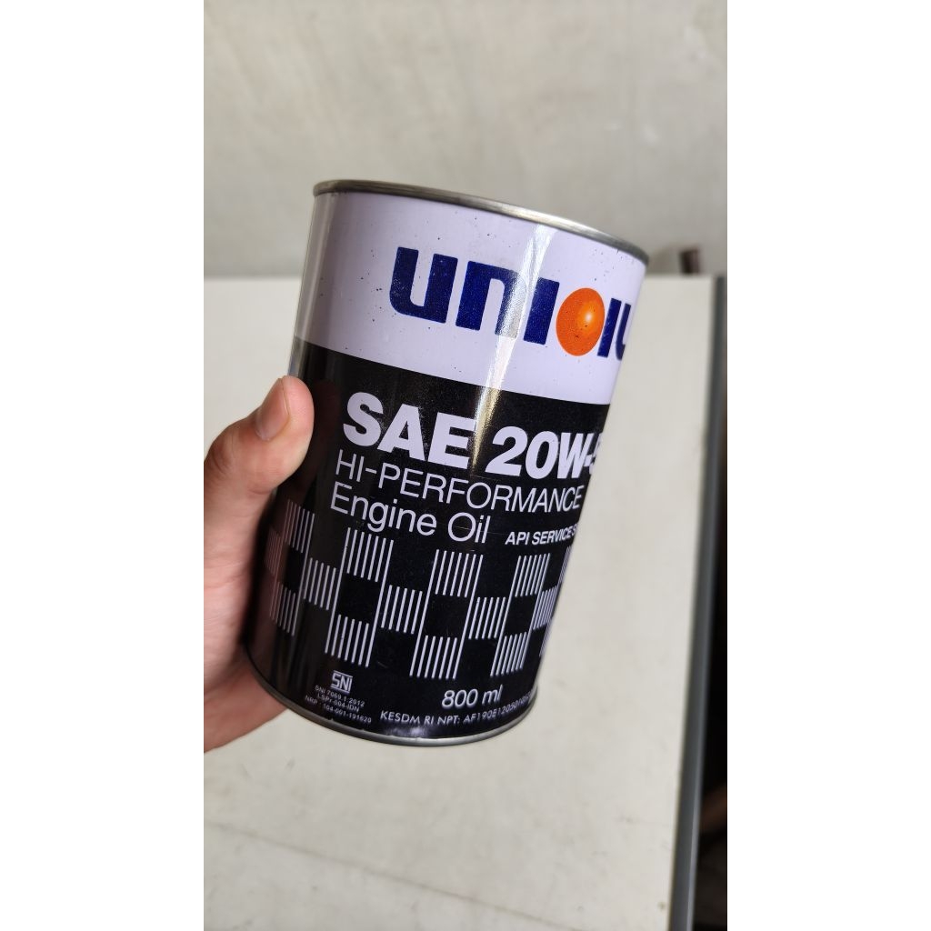 OLI UNIOIL UNION OIL 0.8L 20W-50 UNI OIL 800ML OLI MESIN MOTOR API SF CC