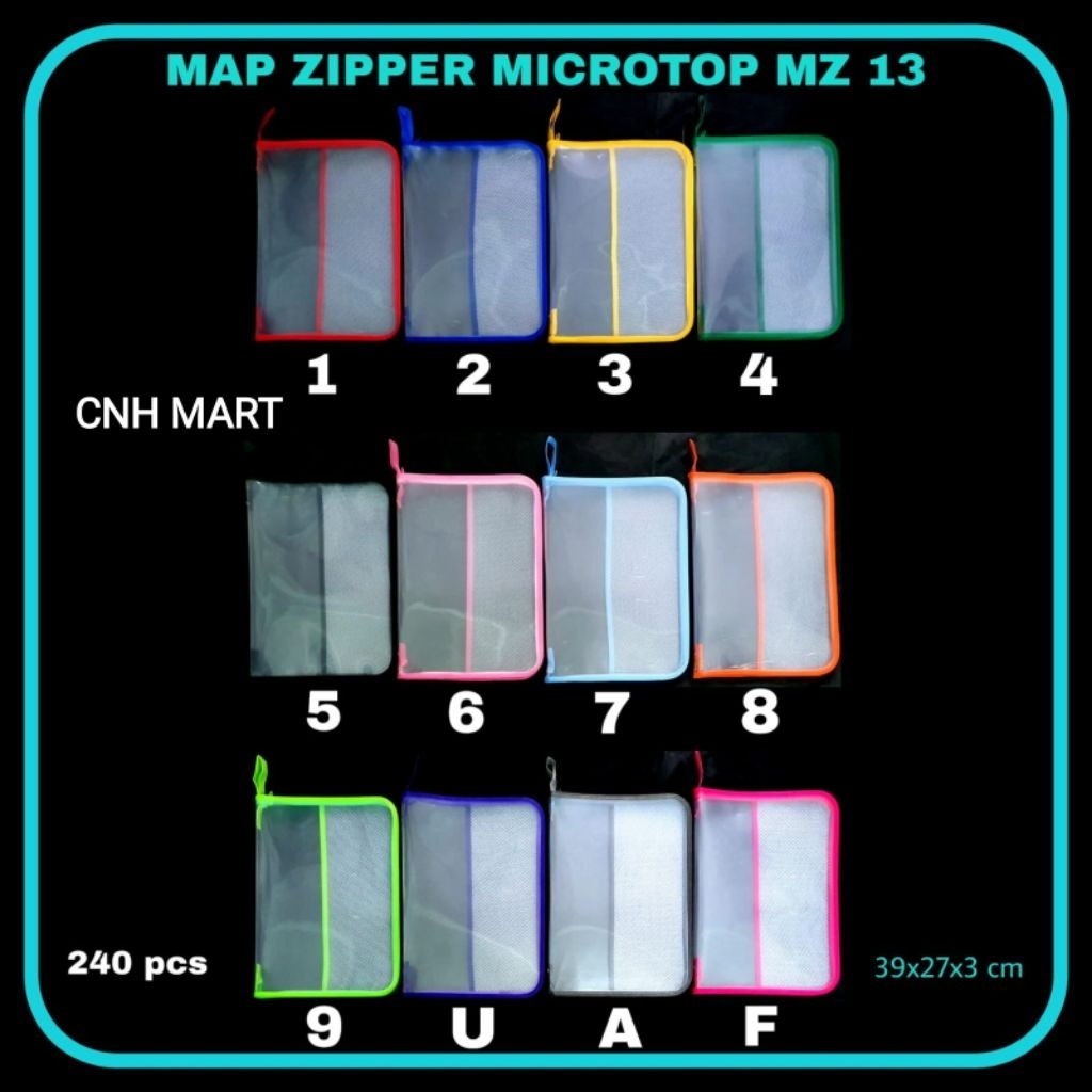 

12Pcs - Map Ziper Sleting Folio - Map File - Map Sleting Sesuai Merk Yg Tersedia