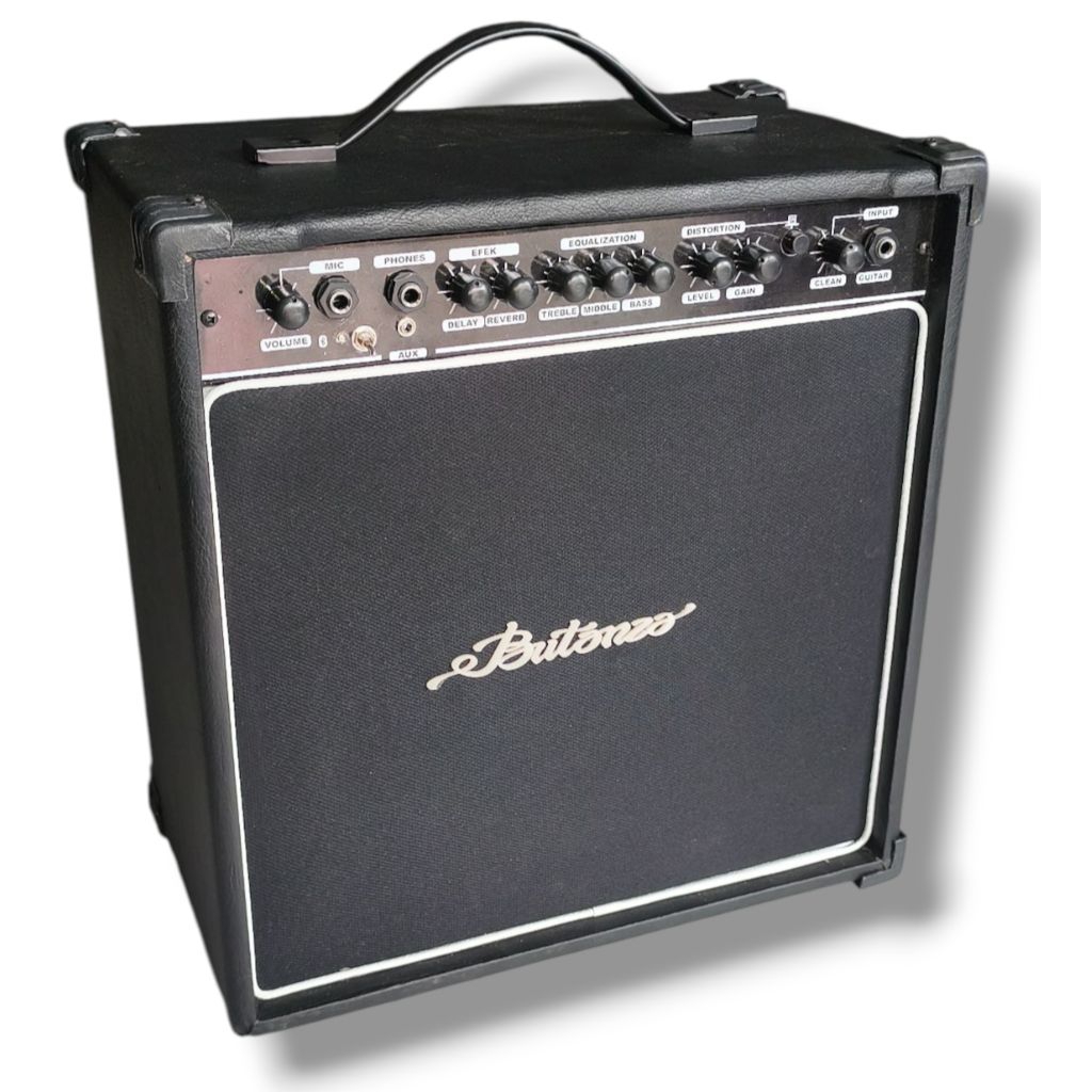 Ampli Gitar 8in Butanza, 3 input Ada efek Distorsi/Distortion, Efek Delay, Clean & Bluetooth