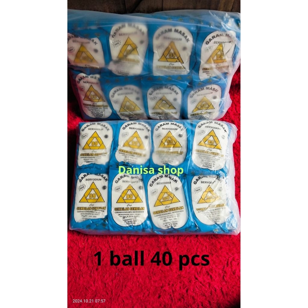 

Garam 1 BALL halus beryoudium garam masak dapur 1 ball isi 40pcs garam dapur 1 ball murah garam beryodium#racunshopee#fyp