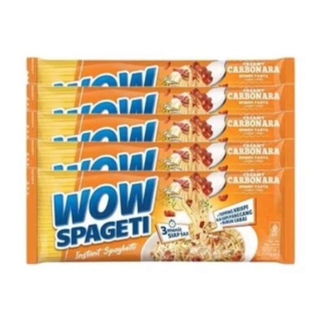 

WOW SPAGETI INSTANT 88G 3 RASA, CARBONARA/MEATY/BOLOGNESE/AGLIO ALIO ISI 5 16.000