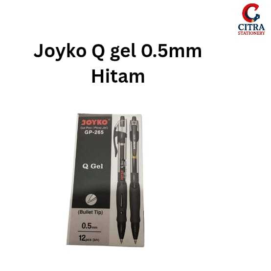 

Pulpen Joyko Q gel GP-265 0.5mm (Hitam, BIru & Merah) - Per Lusin