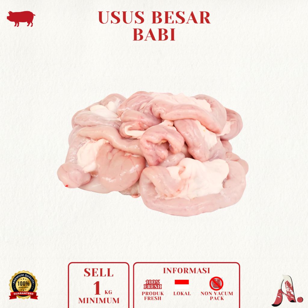 

Usus Besar Babi / Pork Intestine / Daging Babi - Lokal