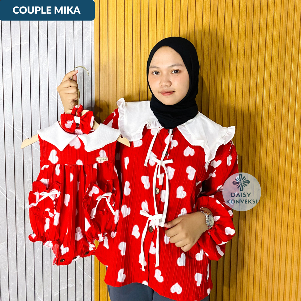 GK COUPLE MOM & KIDS MIKA ROMPER BAYI DAN TUNIK BUSUI BAJU KEMBARAN IBU & BAYI NEWBORN BY MYBEE