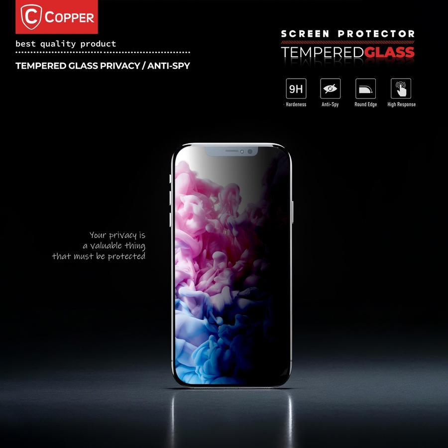 Poco X6 Pro - COPPER Tempered Glass PRIVACY ANTI SPY