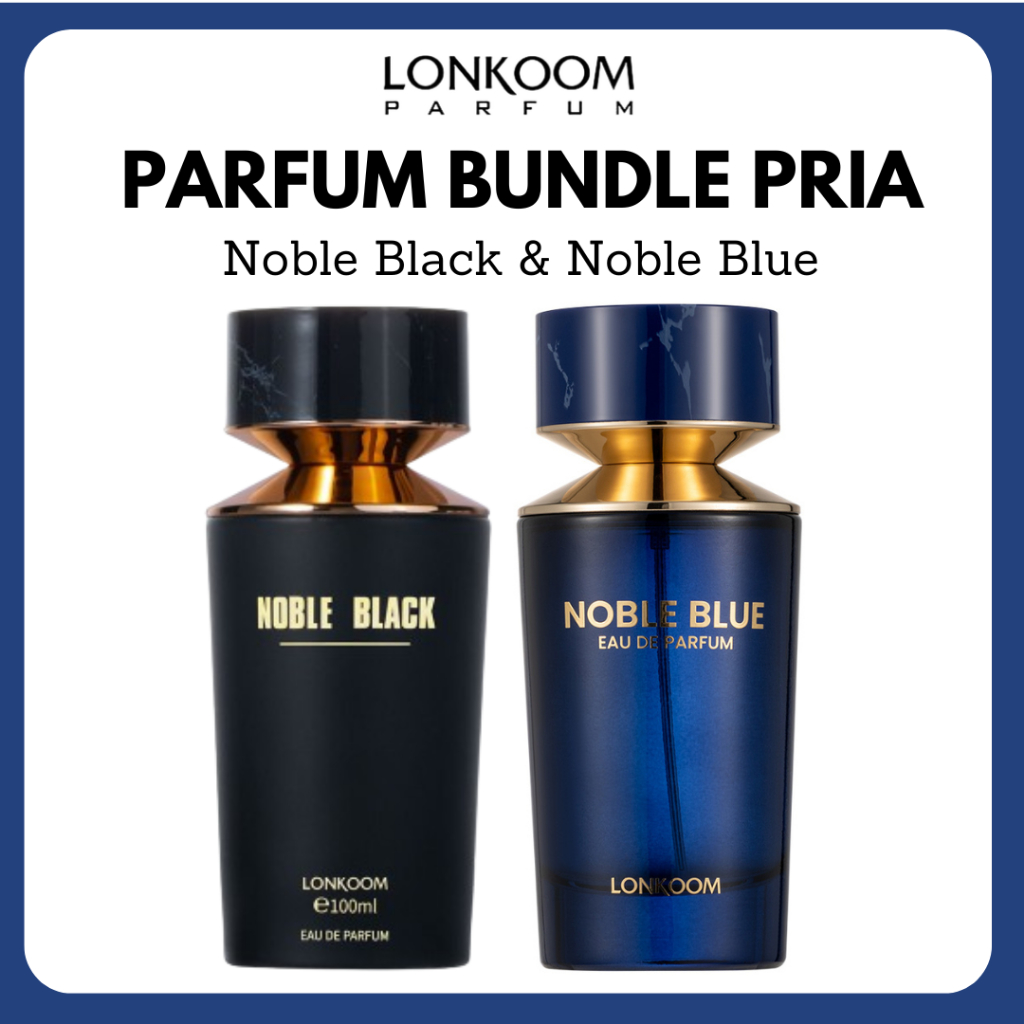 Lonkoom Parfum Bundle Pria Noble Blue Black Maskulin Mewah Premium Pemikat Wangi