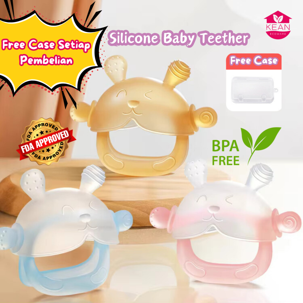 Silicone Hand Teether Bracelet Gelang Mainan Gigitan Bayi Premiun Silicone