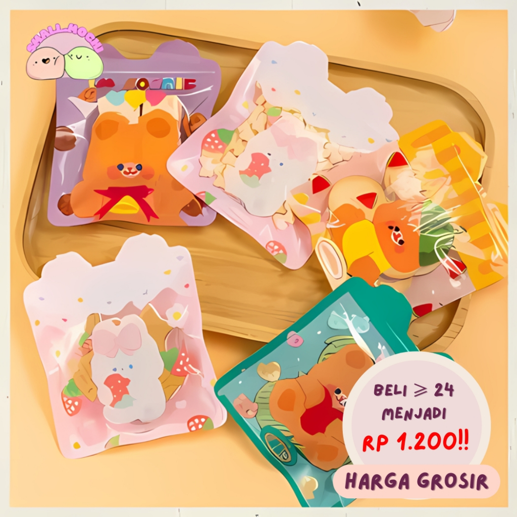 

1 Pcs Ziplock Bag Cookies Aesthetic Waterproof Mini Plastik Packing Serbaguna Anti Air Best Seller