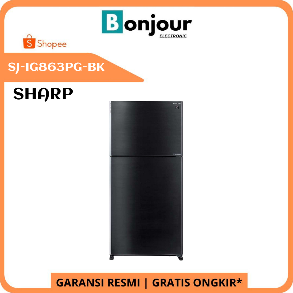 Kulkas Sharp 2 Pintu SJ-IG863PG-BK 550 Liter Inverter Compressor Sharp SJIG863PGBK