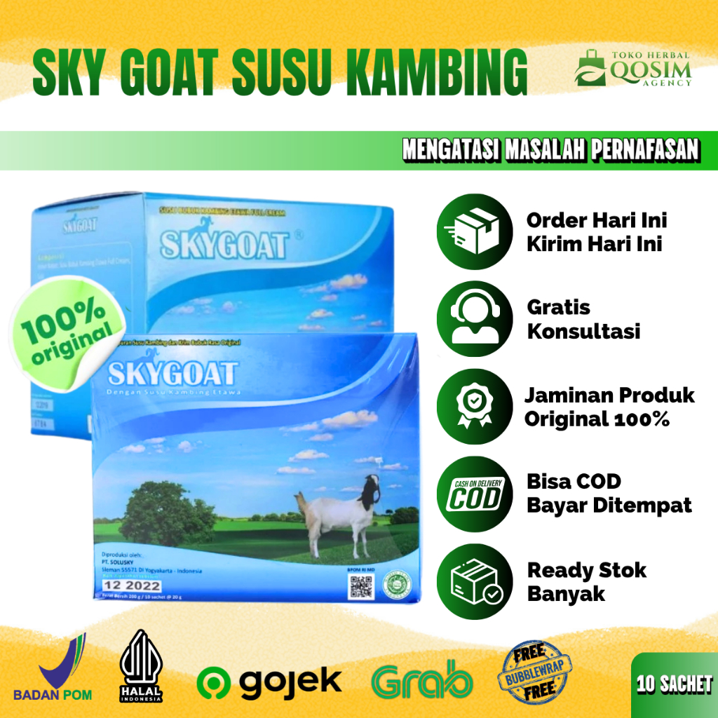 

Sky Goat Susu Kambing Etawa Bubuk Original Vanilla 1 Box Isi 10 Sachet