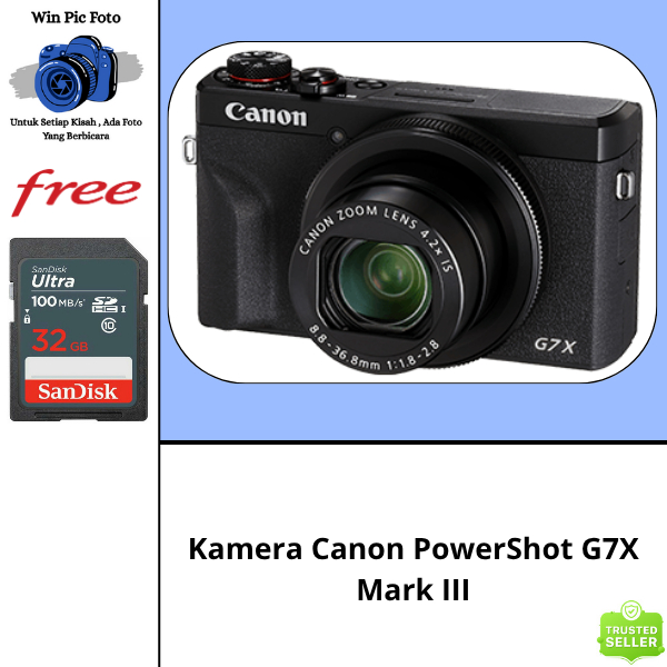 Canon Power Shot G7X Mark III / Kamera Canon / Kamera Pocket / Kamera Digital / Camera Canon