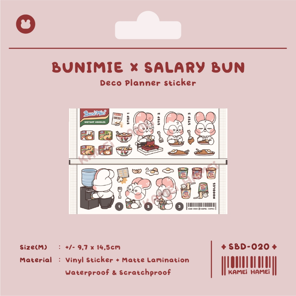 

KAMEI HAMEI Food Series Sticker Sheet / Stiker Kiss Cut Ilustrasi Makanan