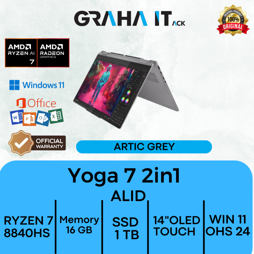 Lenovo Yoga 7 2IN1 ALID AMD Ryzen 7 8840HS 16GB 1TB