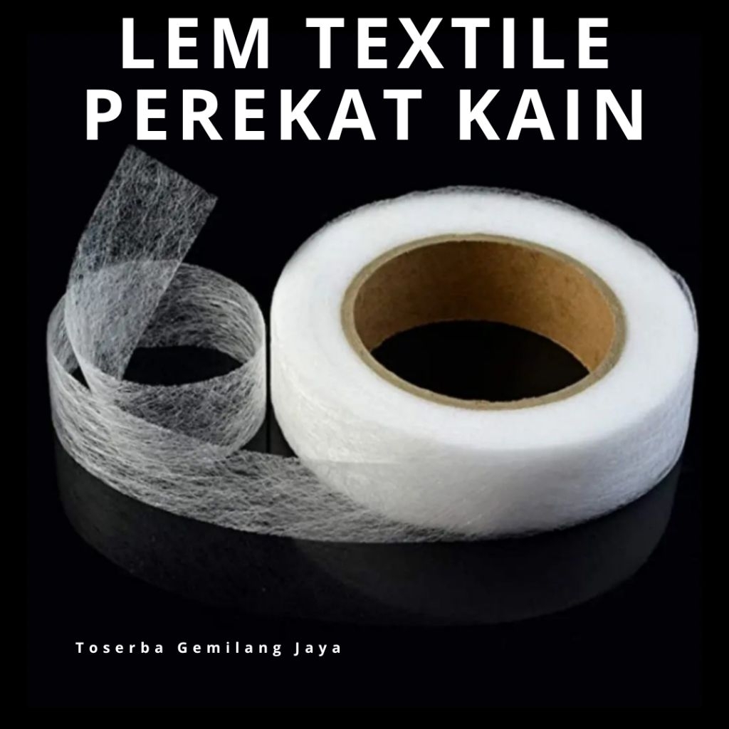 Toserba Gemilang Jaya _ Lem Perekat Textile 2 sisi Lem Perekat Kain 2 sisi Lem Kain 2 sisi Lem Texti