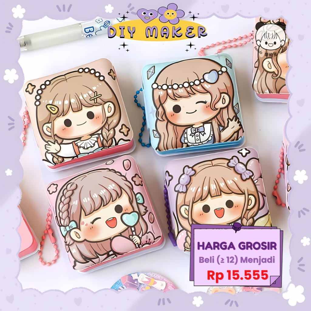 

DM Sticky Note Book Squishy Mini Memopad Notes Dodogirl 80 Halaman Stationery ATK Stationery TLD120