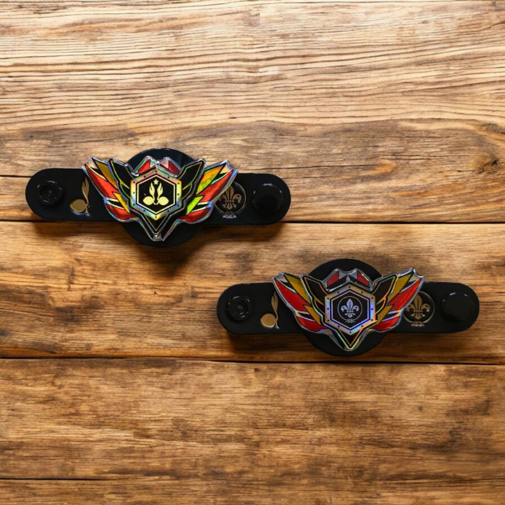 

ring kacu double akrilik kalep sayap pelangi pramuka smp sma