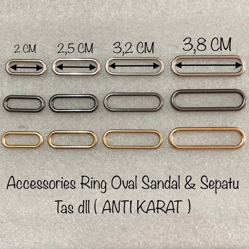 Ring oval aksesoris sandal & sepatu / ring oval tas kualitas import