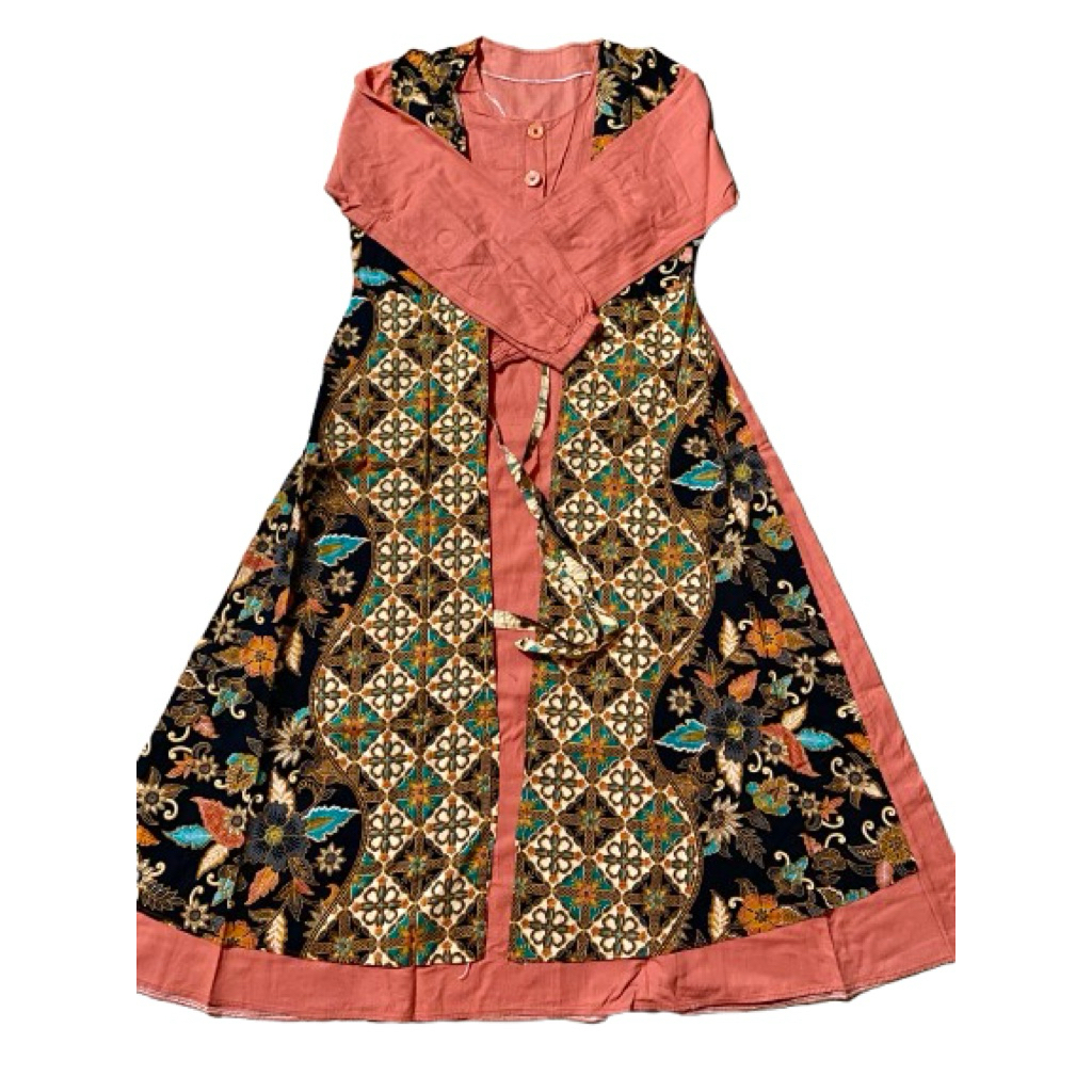 Gamis cardigan batik