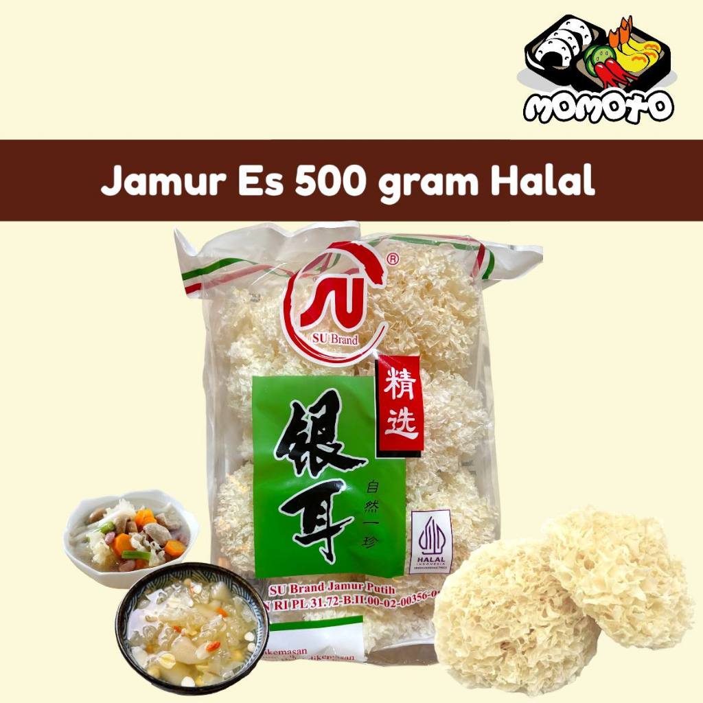 

Jamur Es 500 gram Halal SU Brand Jamur Salju Bai Mu Er Sup Sop Seblak Peach Gum Dessert Salad Thailand