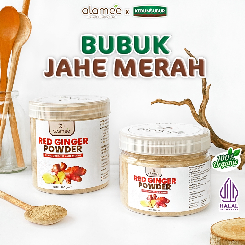 

ALAMEE Red Ginger Powder Premium Minuman Jahe Merah Bubuk Tanpa Campuran Sehat Serbuk Minuman kebunsurbur