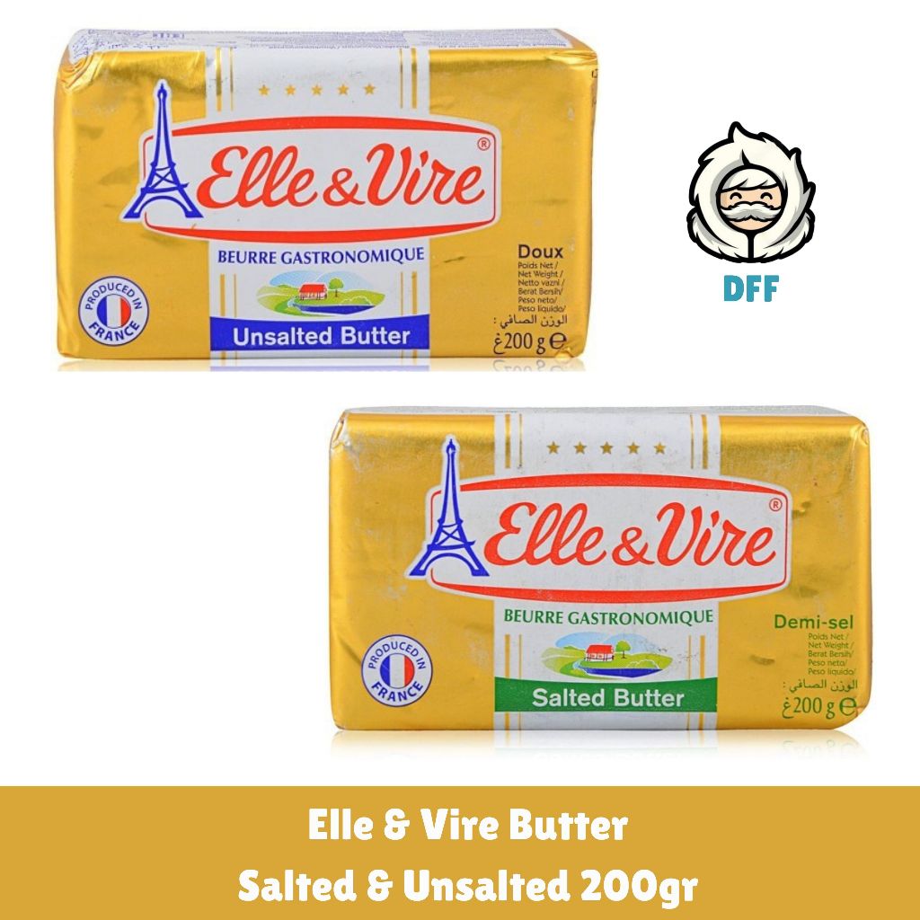 

Elle & Vire Butter 200gr – Mentega Premium Eropa Ori Salted & Unsalted