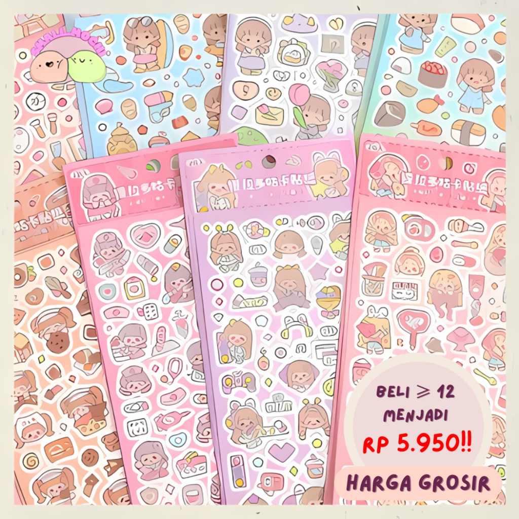 

1 Pack Stiker 2 Lembar Decor Gantungan Acrylic Case Holder Notebook Diarybook Laptop Casing Hp Botol Minum Best Seller TLD135