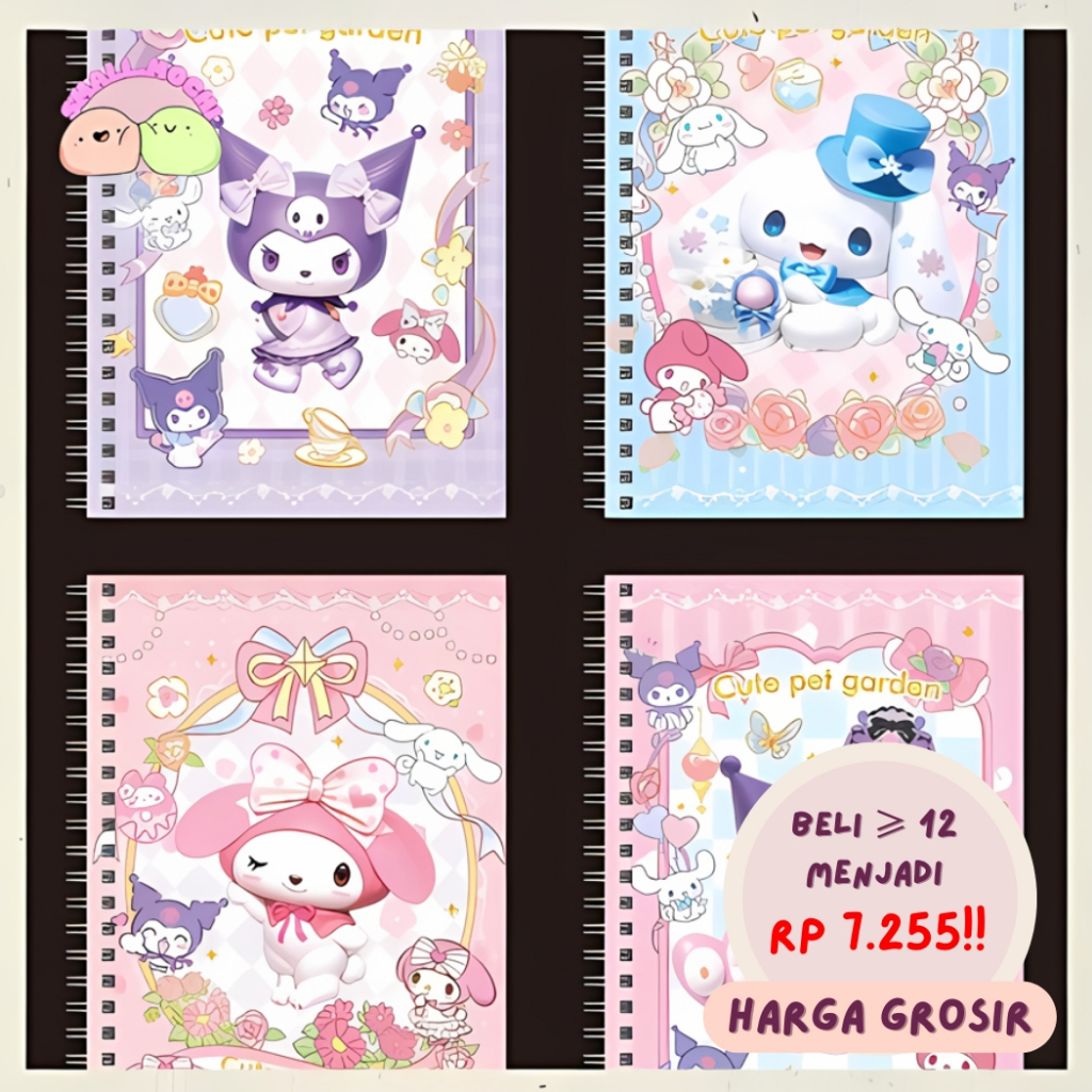 

1 Pcs Buku Dairy A5 Buku Tulis RIng Motif Labubu /Notebook Sekolah Paper Kertas Best Seller MP30