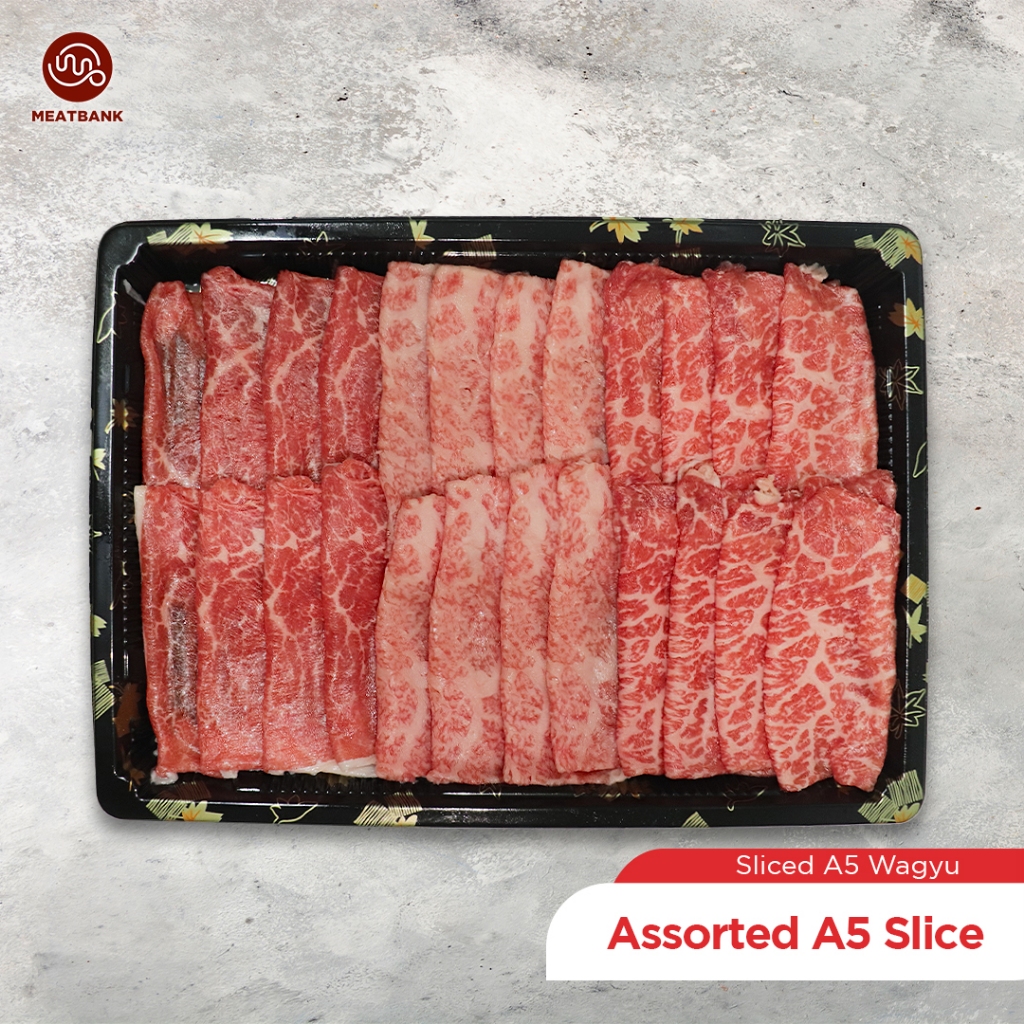 

MEATBANK JAPAN WAGYU A5 SLICE ASSORTED Kobe Beef Shabu Teppanyaki Hotpot Steak
