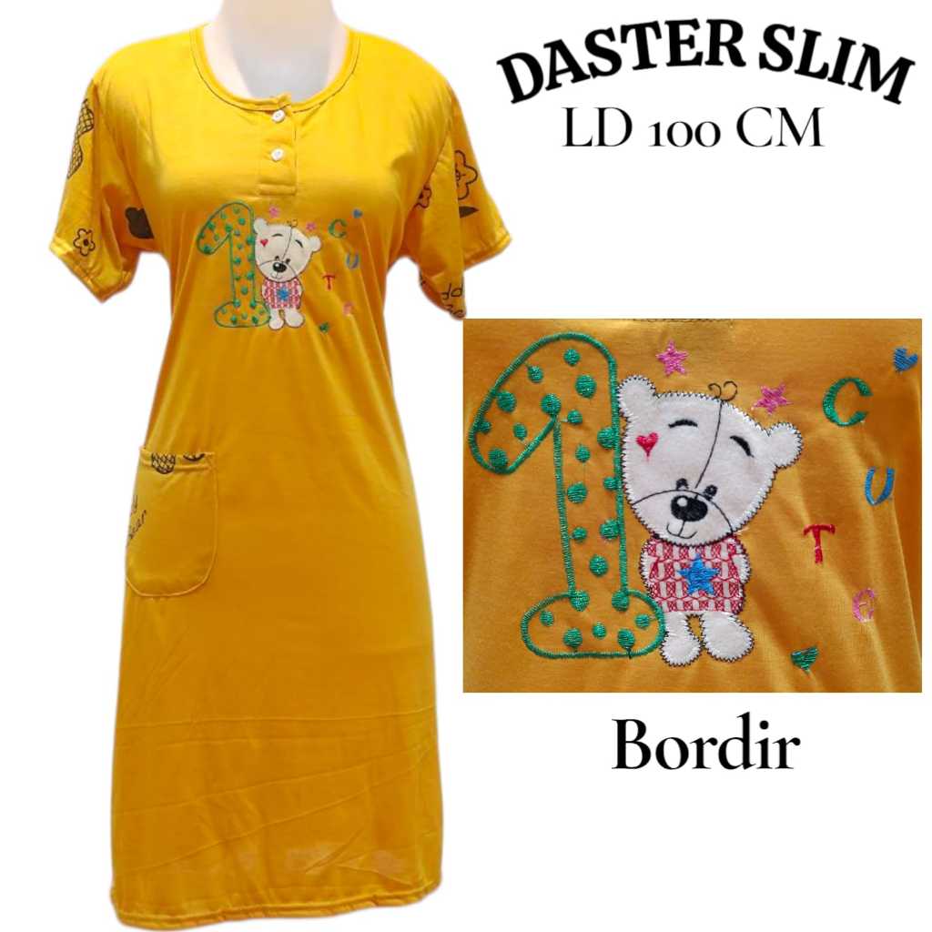 COD DASTER KAOS SLIM / COD DRESS KAOS BORDIR MUSLIMAH