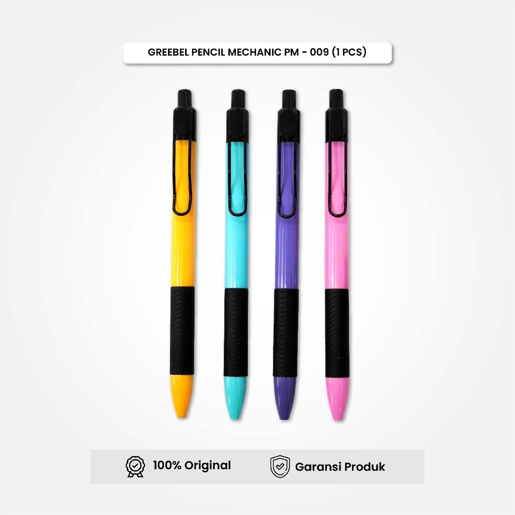 

GREEBEL Mechanical Pencil PM-009 SKETCH (1PCS) Pensil Mekanik 0.5MM Dengan Klip dan Penghapus