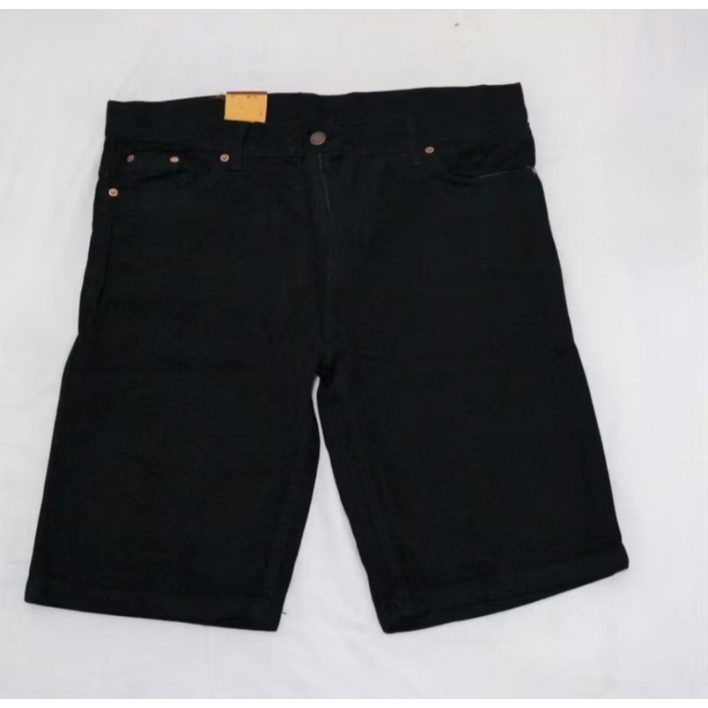 Celana Jeans Pendek Pria Hitam Premium