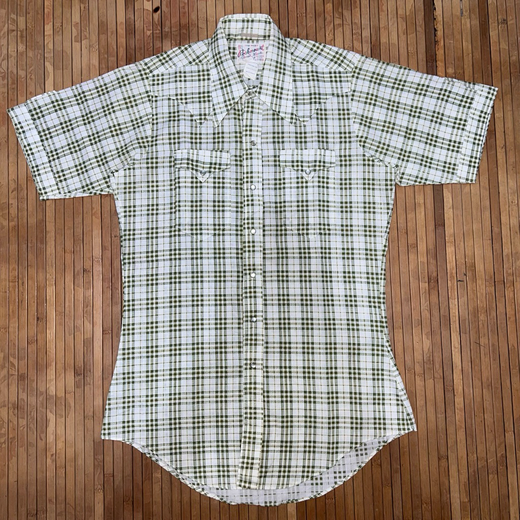 VINTAGE ROCKMOUNT SHORT SLEEVE RANCH WEAR WESTERN SHIRT sugarcane orslow