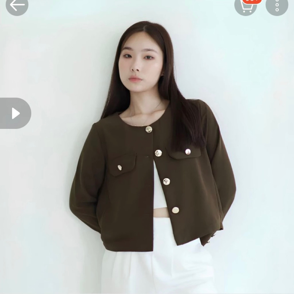 LUNA BLAZER CROP by BARIST.ID (PRELOVED)