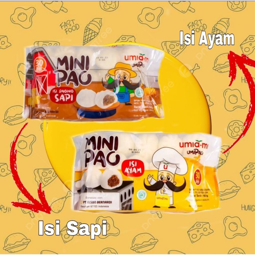 

Frozen Umiami Mini Pao Bapao Rasa Ayam Sapi Isi 30 pcs Bakpao Kukus Goreng Halal