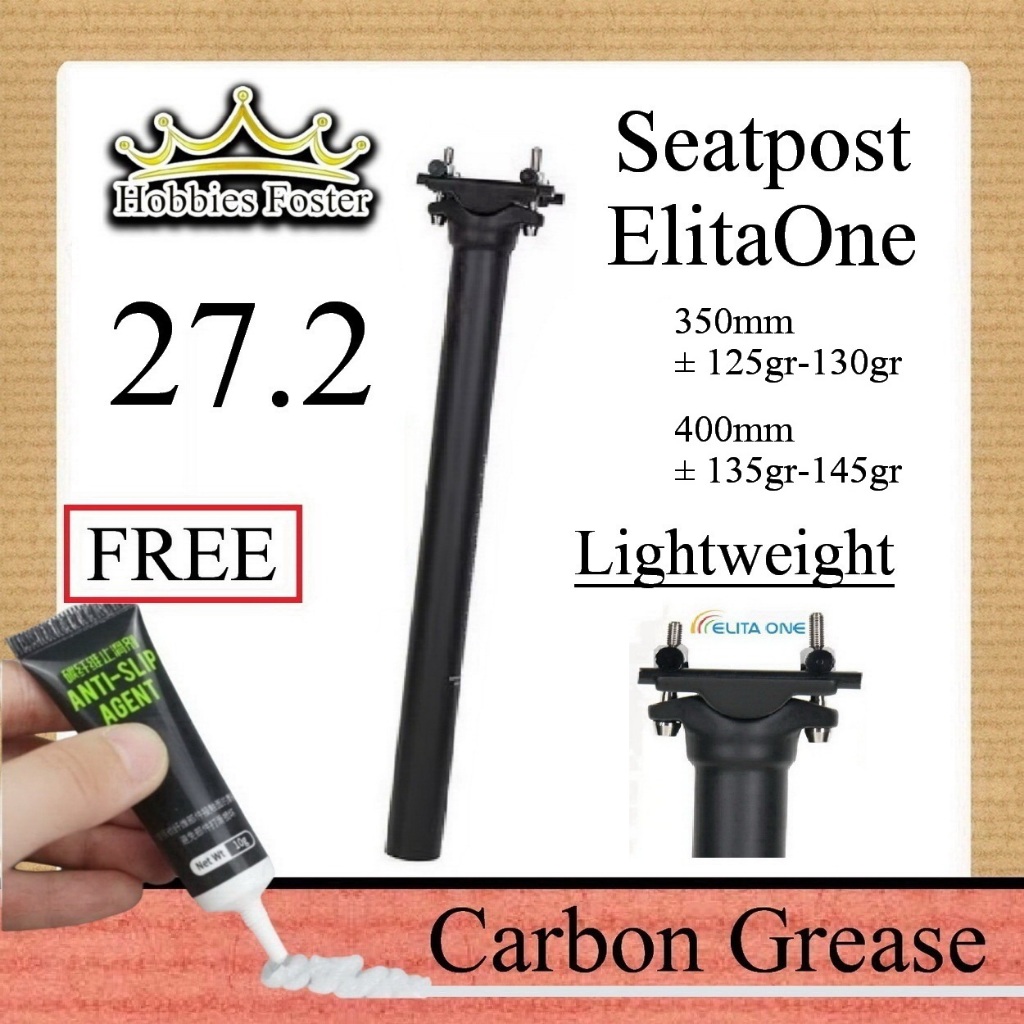 HBF Seatpost Elita One Seatpost Carbon 27.2 x 400 / Lightweight Elitaone - Sepeda Roadbike dan MTB