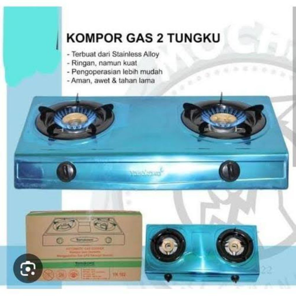 KOMPOR GAS 1 TUNGKU 2 TUNGKU TEFLON STAINLESS / KOMPOR 1 TUNGKU MURAH / KOMPOR GAS 2 TUNGKU MURAH / 