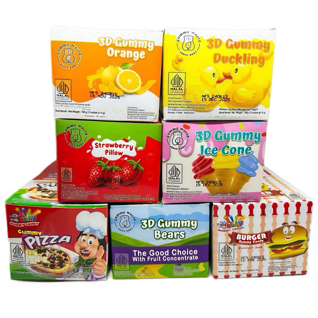 

3D Gummy Box Aneka Rasa isi 12pcs