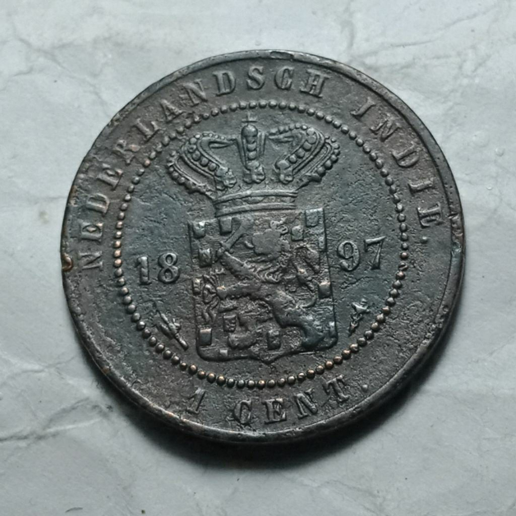 OBRAL 1897 BENGGOL  1CENT BELANDA KOLEKSI KUNO MURAH COIN