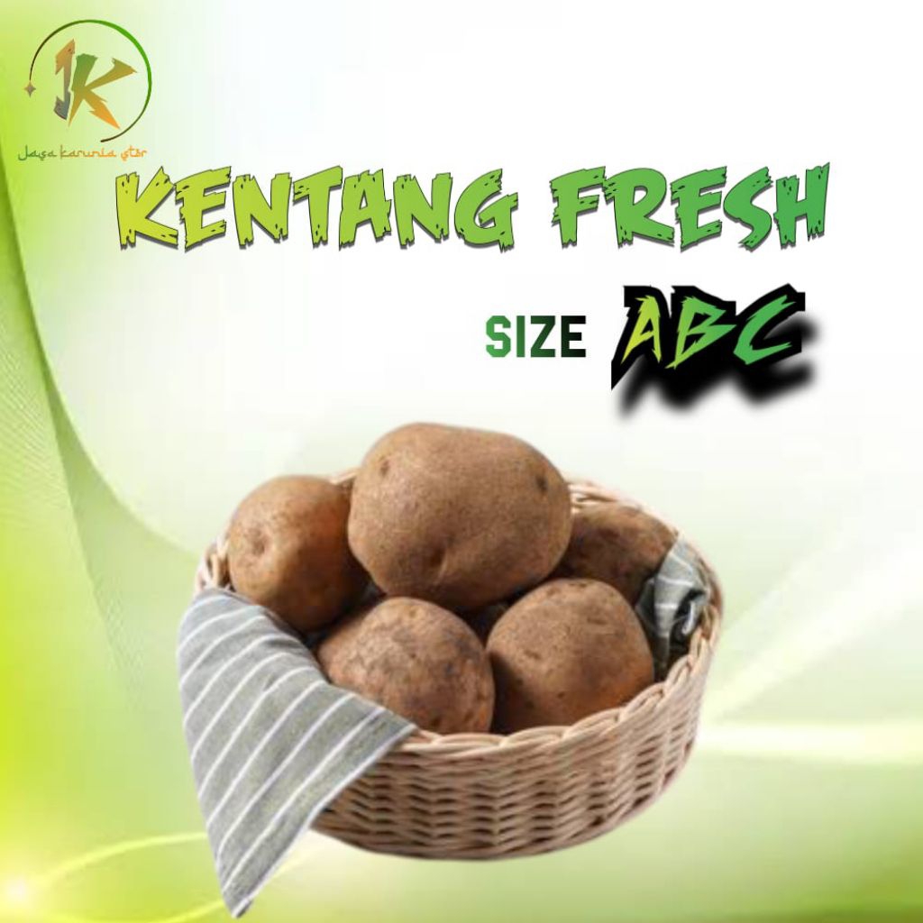 

kentang ukuran ABC 1kg / kentang besar / kentang sayur fresh