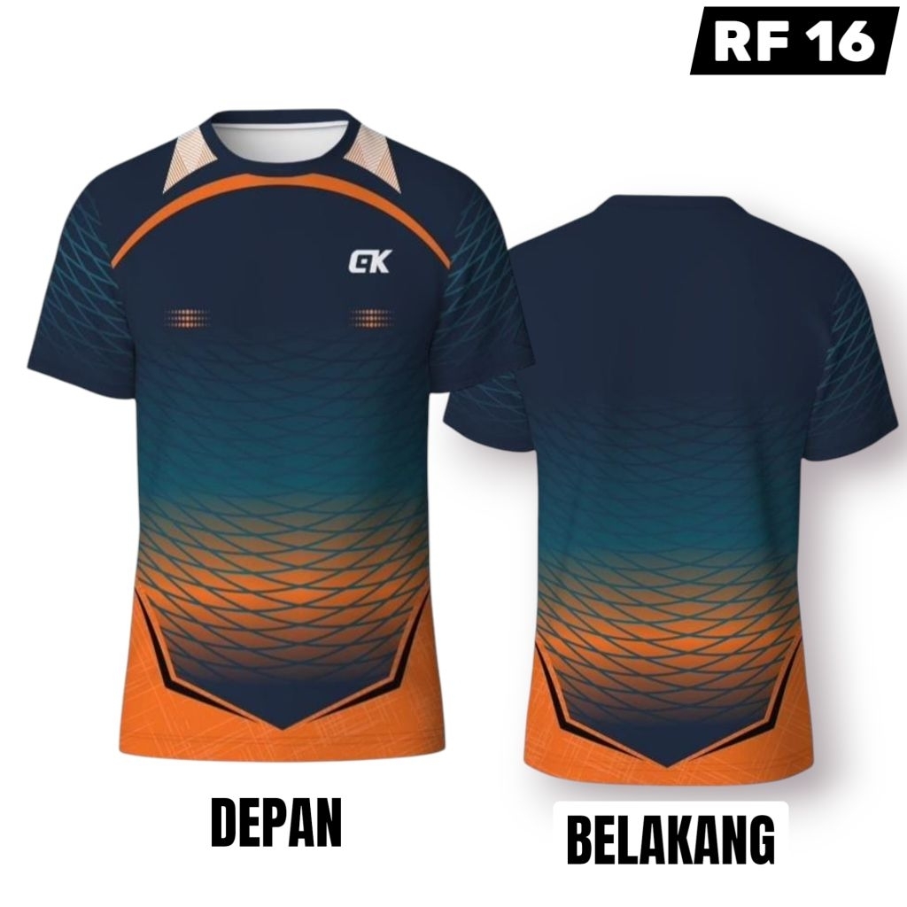 Buttercupple Kaos Full Printing Pria Dan Wanita Dewasa Jersey Voli Full Printing Baju Badminton