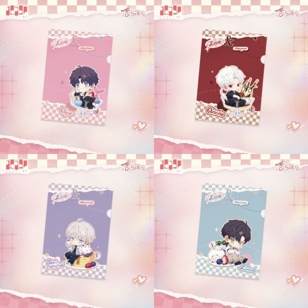 

PRE ORDER OFFICIAL MERCH Xavier Rafayel Sylus Qinche Qiyu Shen Xinghui Lishen Zayne Heartfelt Whispers Series File Folder (22x31cm) - Love and Deepspace