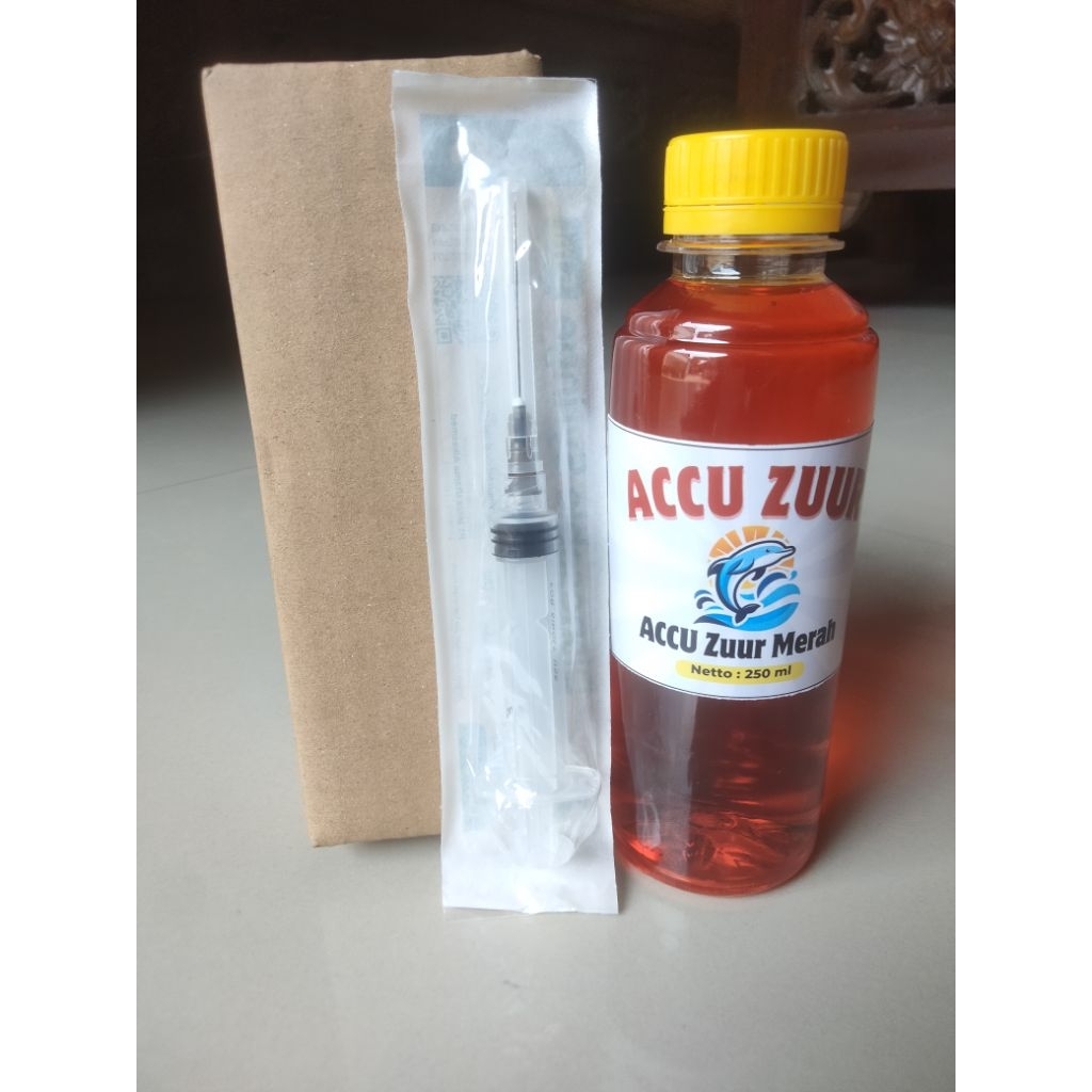 AIR AKI ZUUR AIR AKI SIR AIR ACCU ZUR MERAH 250ML UNTUK AKI KERING/BASAH