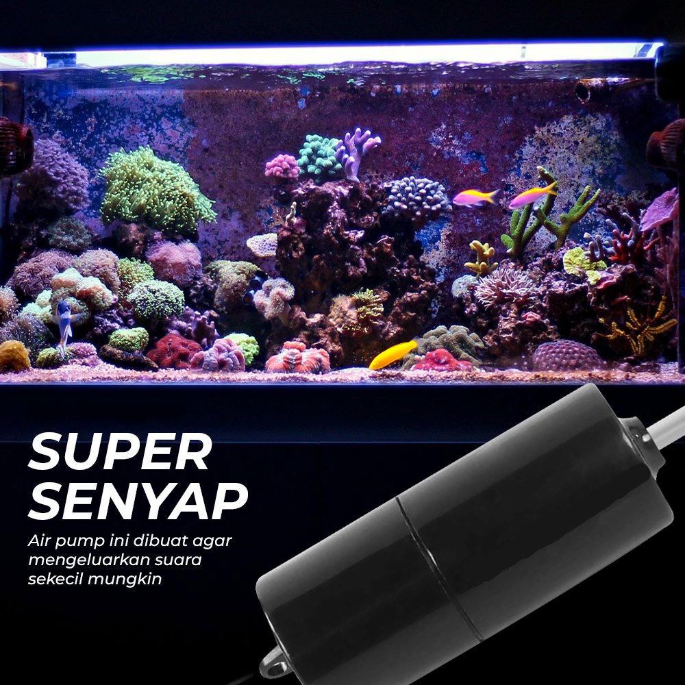 Aquarium Air Pump Super Silent Mini USB Fish Tank Oxygen Air Aerator Anti Berisik
