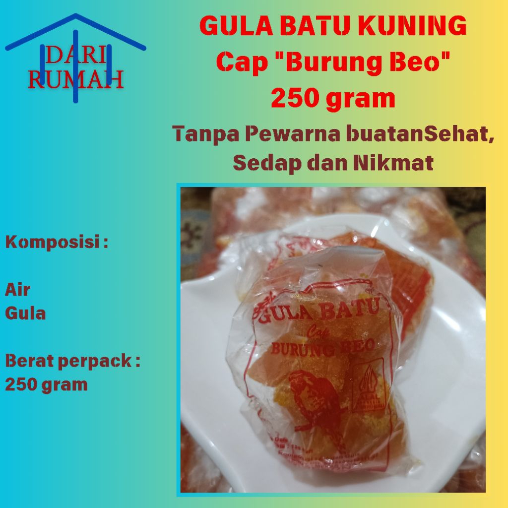 

Gula Batu kuning 250 gram istimewa termurah